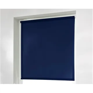 Seitenzugrollo K-HOME "Thermo Klemmfix-Rollo" Gr. 1, blau (marine), B:40cm H:150cm, Polyester, Rollos, Seitenzugrollo, 1 Stück