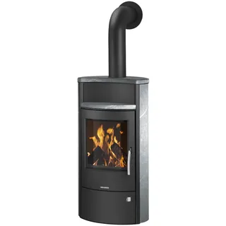 Oranier | Kaminofen | Pori 7 | 6,5 kW | Stahl Schwarz, Speckstein