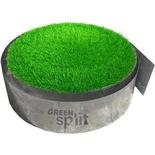 green split Rasenkantenband Metall Alu/Zink 20 x 50 cm 10 m grün/silber