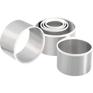 LURCH 10560 Ausstechringe-Set Edelstahl 6teilig zum Ausstechen, Drapieren & Portionieren