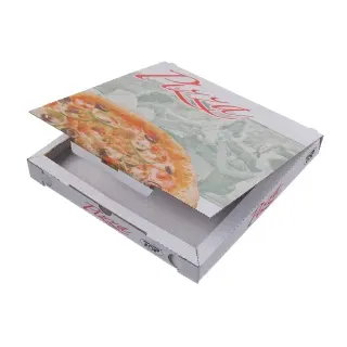 Cubo Pizzakarton, Einwegkartons für den Transport von Pizza, lebensmittelecht, 1 Packung = 200 Stück, 20 x 20 x 3 cm