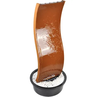 KÖHKO® Wasserwand „Otter-CO“ mit LED-Beleuchtung aus Cortenstahl 23002-CO Springbrunnen Wasserspiel