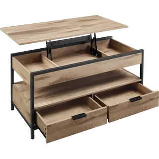 VASAGLE Couchtisch, höhenverstellbarer Wohnzimmertisch, 50 x 100 x (48-63) cm