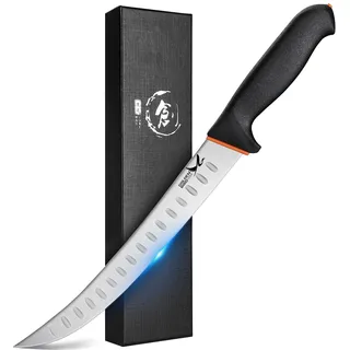 Golden Bird Metzgermesser profi, 26cm Fleischermesser extrem Scharf, Schlachtmesser mit Ergonomisches Griff, Grillmesser Schinkenmesser Tranchiermesser für Fleisch und BBQ- Geschenke für Männer Frauen