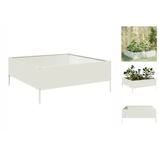 vidaXL Hochbeet 100 x 100 x 25 cm Weiß