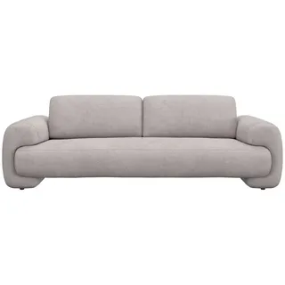 flexlux 3-Sitzer "Molino Designsofa, Polstersofa, Einzelsofa, Couch" Kaltschaum & Stahl-Wellen für erstklassigen Sitzkomfort, Füsse Schwarz, champagne