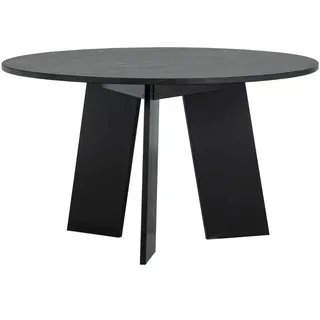 Woood Esstisch Ø 129 cm schwarz