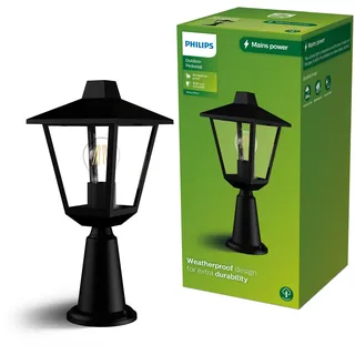 Philips Außenstandleuchte Metall 38,5 cm E27 Schwarz