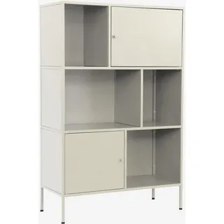 sweeek - Sideboard, industrielles Aufbewahrungsmöbel aus Stahl mit 6 Stauräumen - Creme - Creme