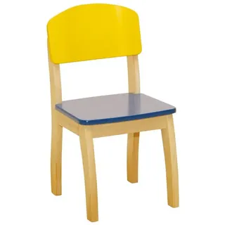 roba Kinderstuhl Gelb/Blau 33 x 62 x 34 cm Holz lackiert