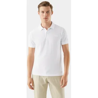 Poloshirt BOSS GREEN "Pio", Herren, Gr. 3XL, weiß100, Jersey, Obermaterial: 100% Baumwolle, unifarben, regular fit normal, Rundhals, abgestepptes Bündchen, Shirts Poloshirt, mit Knöpfen, regular fit, toniges Logo
