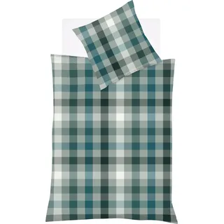 Bettwäsche FLEURESSE "Lech 3742", grün (forest), B/L: 240cm x 220cm, 1 Stk., 1 Stk., Flanell, B/L: 80cm x 80cm & 80cm x 80cm, 3 Stk., Flanell, Obermaterial: 100% Baumwolle, Bettwäsche, Bettwäsche, Edelflanell, Baumwolle, in Gr. 135x200, 155x220, 200x200cm