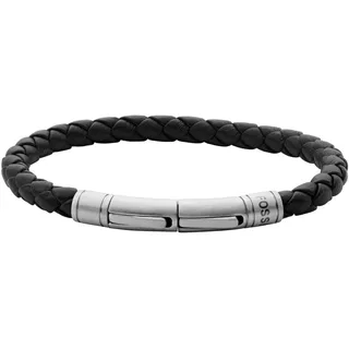 Fossil Vintage Casual Armband braun Edelstahl Leder 20 cm