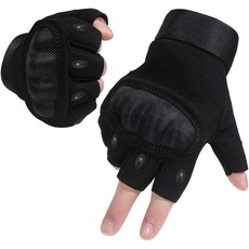 HIKEMAN Handschuhe für Männer und Frauen Touch Screen Hart Knuckle Handschuhe für Outdoor Sport und Arbeit geeignet für Radfahren Motorrad Wandern Klettern Lumbering Heavy Industry... (Half Black, XL)