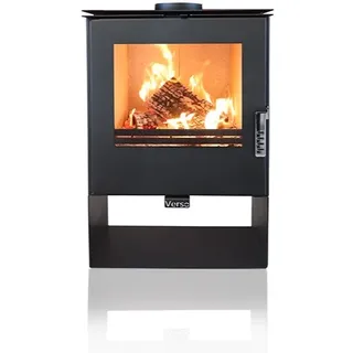 Kaminofen modern model Kara, Energieeffizienz A 80.20%, 7.5 kW, 510 x 500 x 776 mm - Schwarz