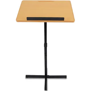 Pyle Stehpult Höhenverstellbar – Mobiler Laptopständer & Stehtisch für Büro, Bühne, Präsentationen und Trauungen – Ergonomisch, Universal & Leicht, Schwarz (Top), Grau (Base)