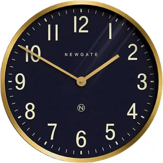 Newgate Mr Edwards Wanduhr in Messing - Gold, Dunkelblau