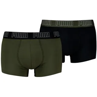 Puma Boxer Trunk Boxershorts Herren Everyday Unterhose Pant Unterwäsche 2er Pack, Farbe:Forest Night, Bekleidungsgröße:XL, kastanienbraun, XL