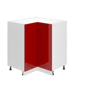 Belini Eckschrank Küchenunterschrank 90 x 82 x 90 cm Rot