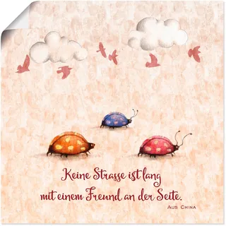Artland Wandbild »Lebensweisheit Freunde« Tiere 1 Stk. tlg. als Alubild, Outdoorbild, Leinwandbild, Poster, Wandaufkleber, beige