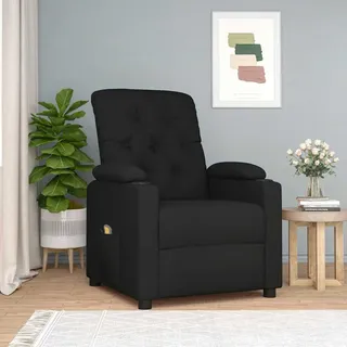 vidaXL Massagesessel Schwarz Stoff - Schwarz