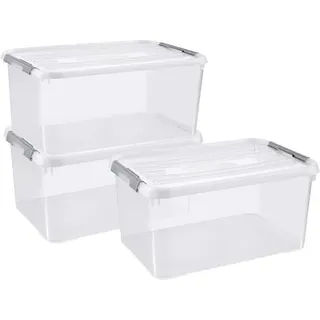 Curver 246385 Kunststoffbox HANDY geschlossen, stapelbar (B x H x T) 400 x 200 x 290 mm Transparent