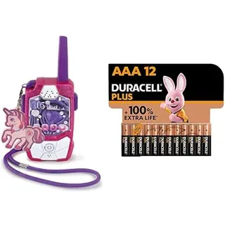 Dickie Toys Pink Drivez Walkie Talkie, Kinder Funkgerät, bis zu 250 m Reichweite, 434 MHz, Rauschunterdrückung, Kordel, Anhänger, Einhorn, 2 Stück/Set, Spielzeug, 15 cm, inkl. Batterien, ab 4 Jahren +