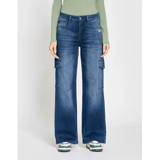 GANG Cargojeans »94AMELIE WORKER«, im Cargo Style, blau