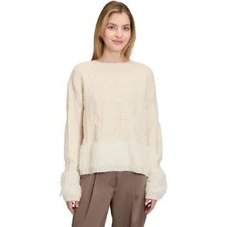 Betty Barclay Grobstrick-Pullover mit Effektgarn Beige 40
