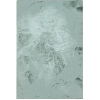 benuta Kunstfell-Teppich Dave Mint 120x170 cm , Mintgrün , Textil , Beton Optik , Rechteckig , 120x170 cm , Oeko-Tex® Standard 100 , waschbar , Teppiche und Böden, Teppiche
