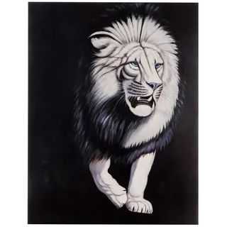 MCW Ölgemälde WEIßER Löwe Handgemalt