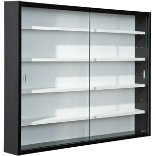 MID.YOU Hängevitrine Collecty 80 x 60 x 10 cm Schwarz/Weiß