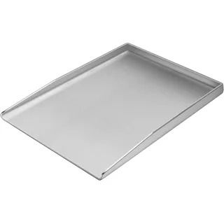 Universal Edelstahl Plancha Grillplatte 27x20CM Universal BBQ Plancha Grillpfanne passend für Weber Gasgrill und Holzkohlegrill,Rechteckig, massiv