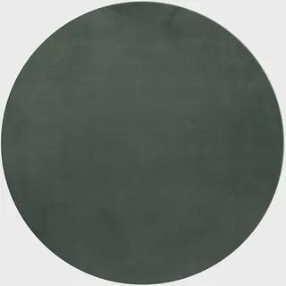 Hochflorteppich , Grün , Textil , Uni , rund , Oeko-Tex® Standard 100 , pflegeleicht , Teppiche und Böden, Teppiche, Runde Teppiche