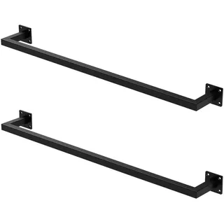 Ml-Design Kleiderstange 2er Set , Schwarz , Metall , 12x6.5x90 cm , Garderobe, Garderobenzubehör