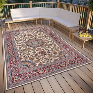HANSE HOME Teppich »Kadi« rechteckig 3 mm Höhe In-& Outdoor, Teppich, Wetterfest, Balkon, Garten, Wohnzimmer, Orient, rot