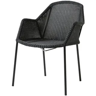 Stapelstuhl Breeze Cane-line schwarz, Designer Christina Strand, Niels Hvass, 83x60x62 cm