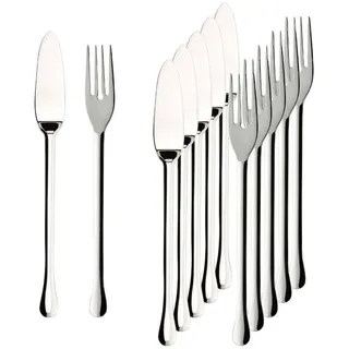 Villeroy & Boch "Fischbesteck Victor 6er Set silber", silber,