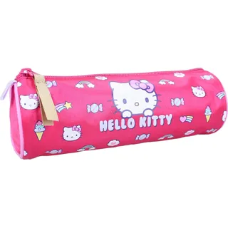 Sanrio Federmäppchen Hello Kitty Follow The Rainbow Round - Rosa