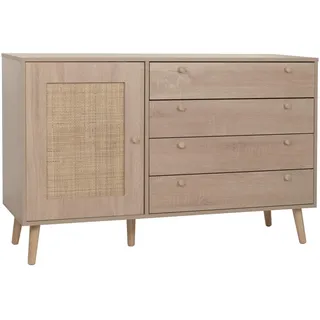 Mendler Sideboard 120 x 80 x 40 cm braun / Eiche-Optik