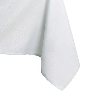 AmeliaHome 80x80 cm Tischdecke Tischtuch Tafeldecke Fleckschutz Empire | Lotuseffekt Abwaschbar Wasserabweisend Glänzend Glatt Weiß