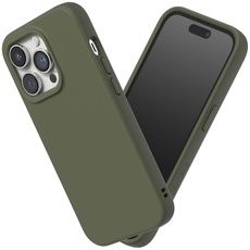 RhinoShield Case kompatibel mit [iPhone 14 Pro Max] | SolidSuit - Stoßdämpfende & schlanke Schutzhülle mit Premium Finish - 3.5 Meter Fallschutz - Algengrün