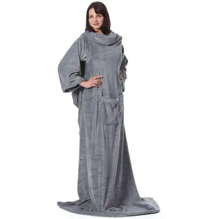 ZOLLNER Kuscheldecke 170 x 200 cm Grau/Taupe