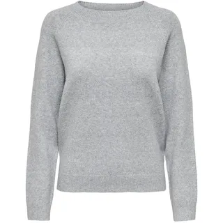 ONLY Damen Pullover Strickpullover ONLRICA Life 15204279,Light Grey Melange,M