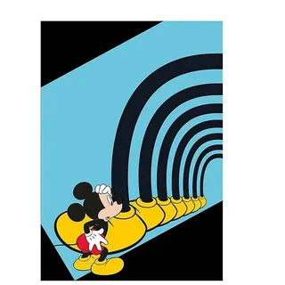 Komar Bild »Mickey Mouse Foot Tunnel« Disney 1 Stk. tlg. Wandbild zur Dekoration im Kinderzimmer - ohne Rahmen, bunt