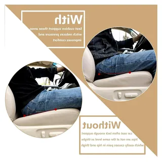 Autositzkissen, Ergonomisches Sitzkissen für das Auto, Memory Foam Autositzauflage, Keilkissen für Autositz, Reiseutensilien für Fahrer