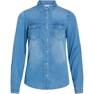 VILA VIBISTA Denim Shirt Blau XXL