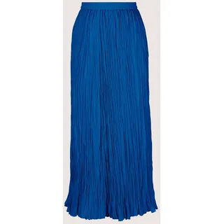 Midirock MADELEINE "Plisseerock Maxi-Rock mit Crash-Plissee", Damen, Gr. 44, blau (royalblau), Obermaterial: 100% Polyester PES., Modern, normal, Röcke Midirock, Crash-Plissee