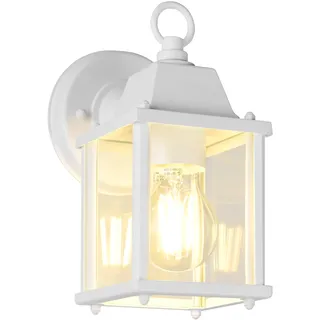 Trio Außenwandleuchte Aluminium, Glas 22,5 cm exkl. 1x E27 weiß