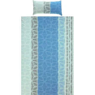 Erwin Müller Bettwäsche, Bettgarnitur Seersucker 100% Baumwolle - bügelfrei, mit praktischem Reißverschluss, temperaturausgleichend